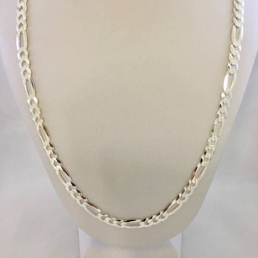 S1258 Super Flat Figaro Chain 6mm. X 30"