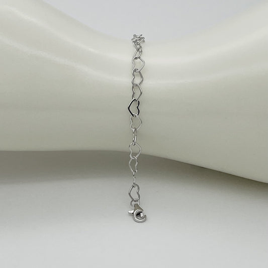 S842BL Hearts Bracelet 7"