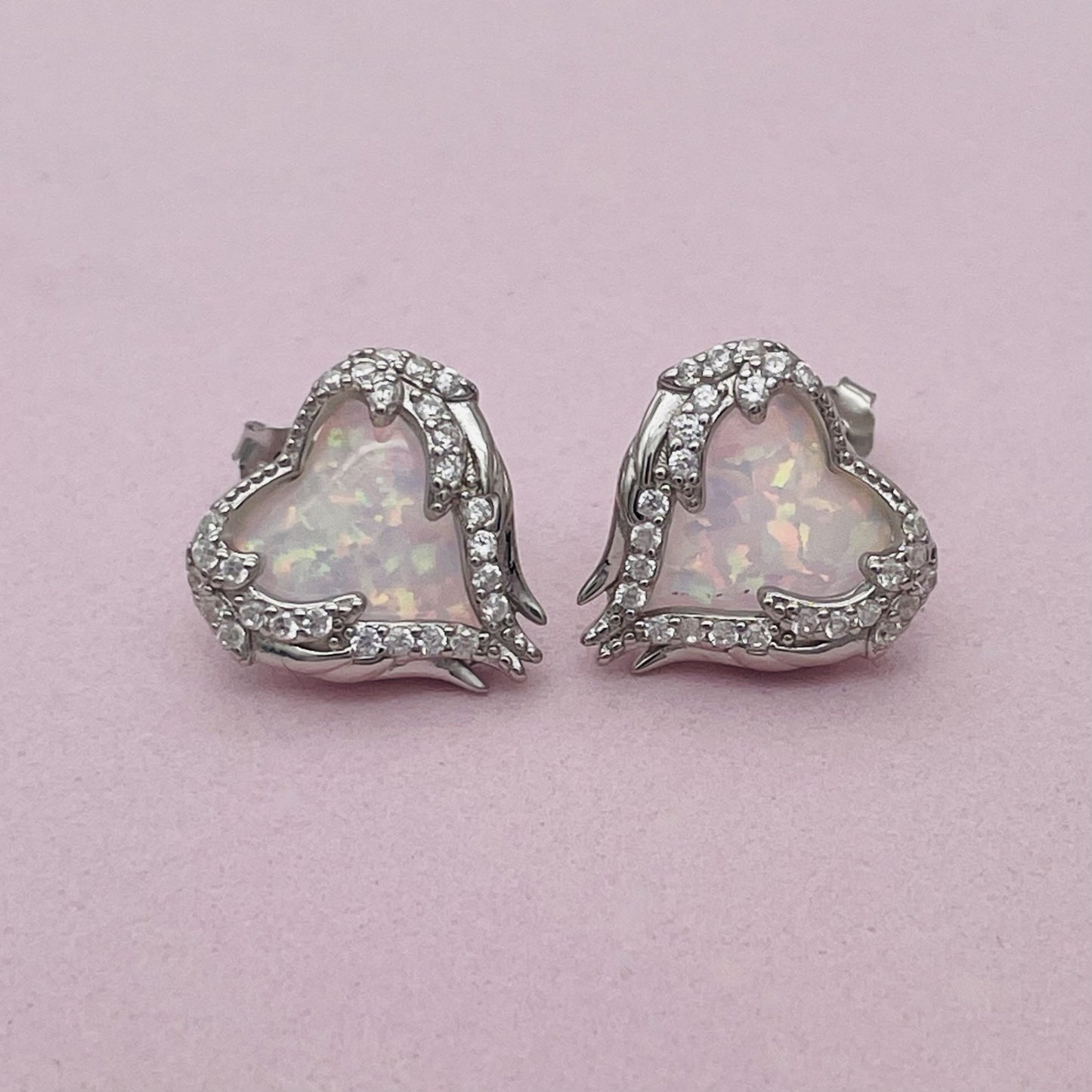 Z1635 White Opal Earrings