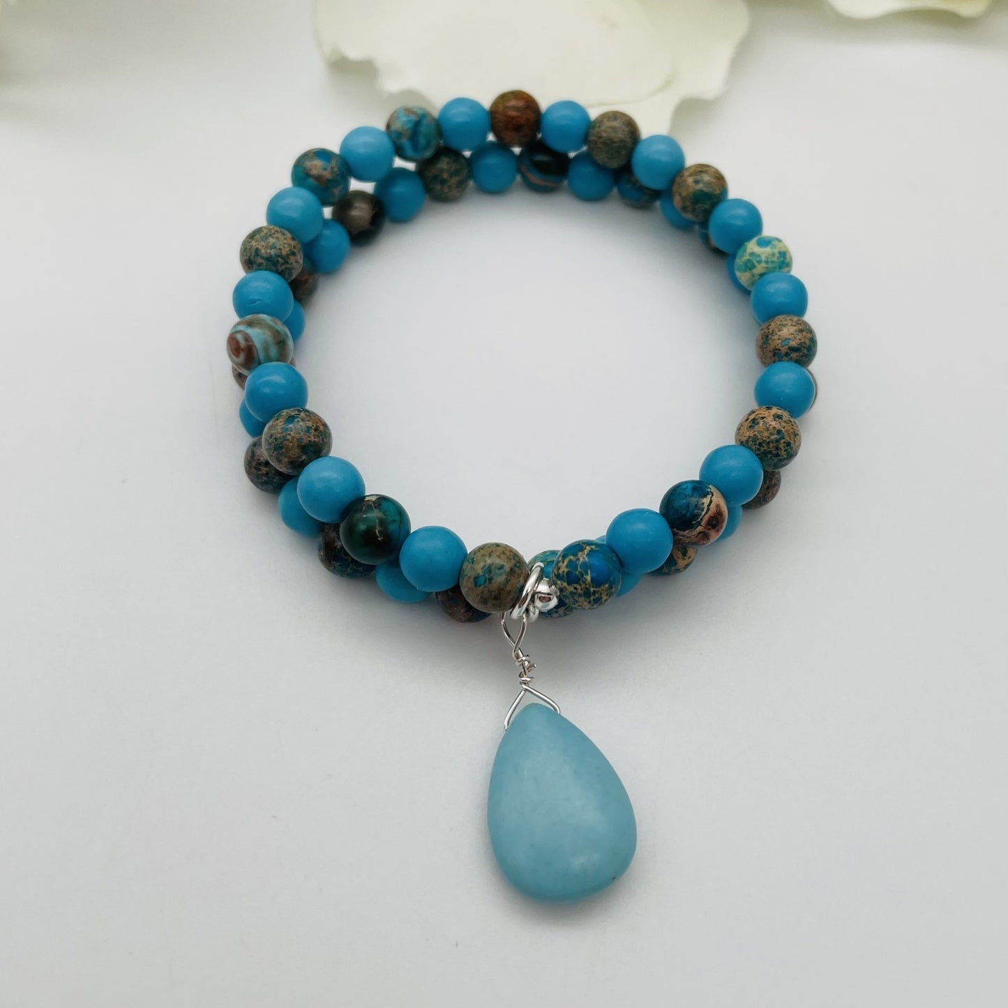 ST1835BL Blue Jasper Bracelet 7"