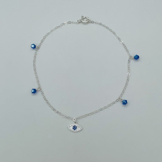 C1390SW Hamsa Anklet 10"