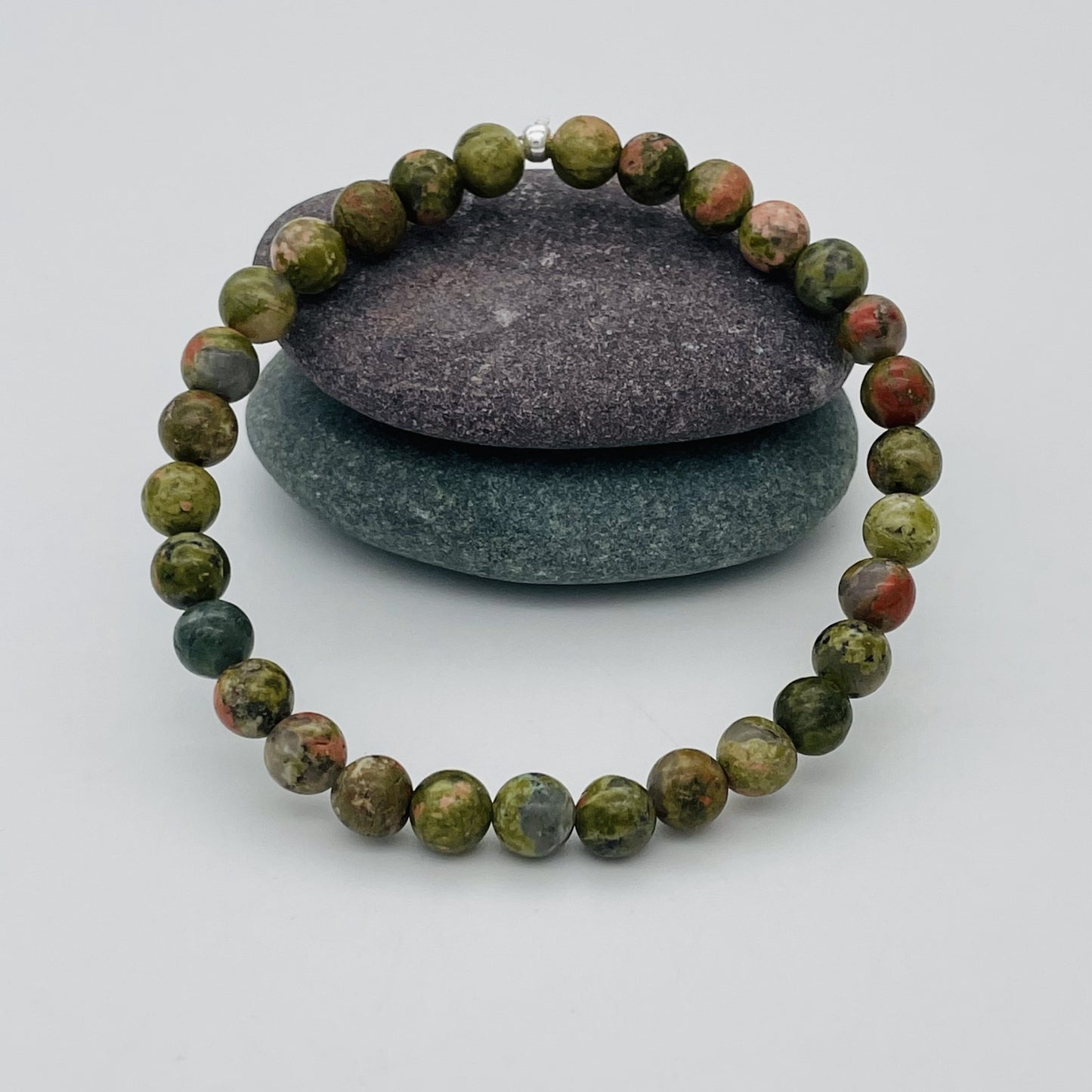 ST1065BL Unakite Bracelet 7.5 '
