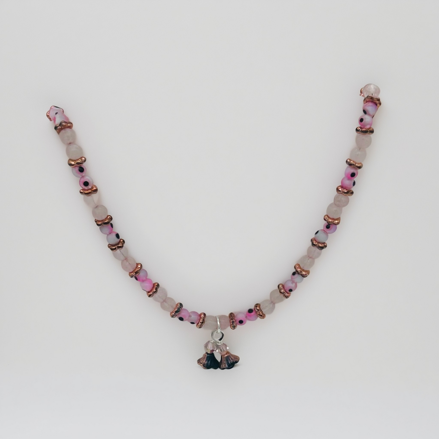 CH979 Rose Quartz Necklace 14"