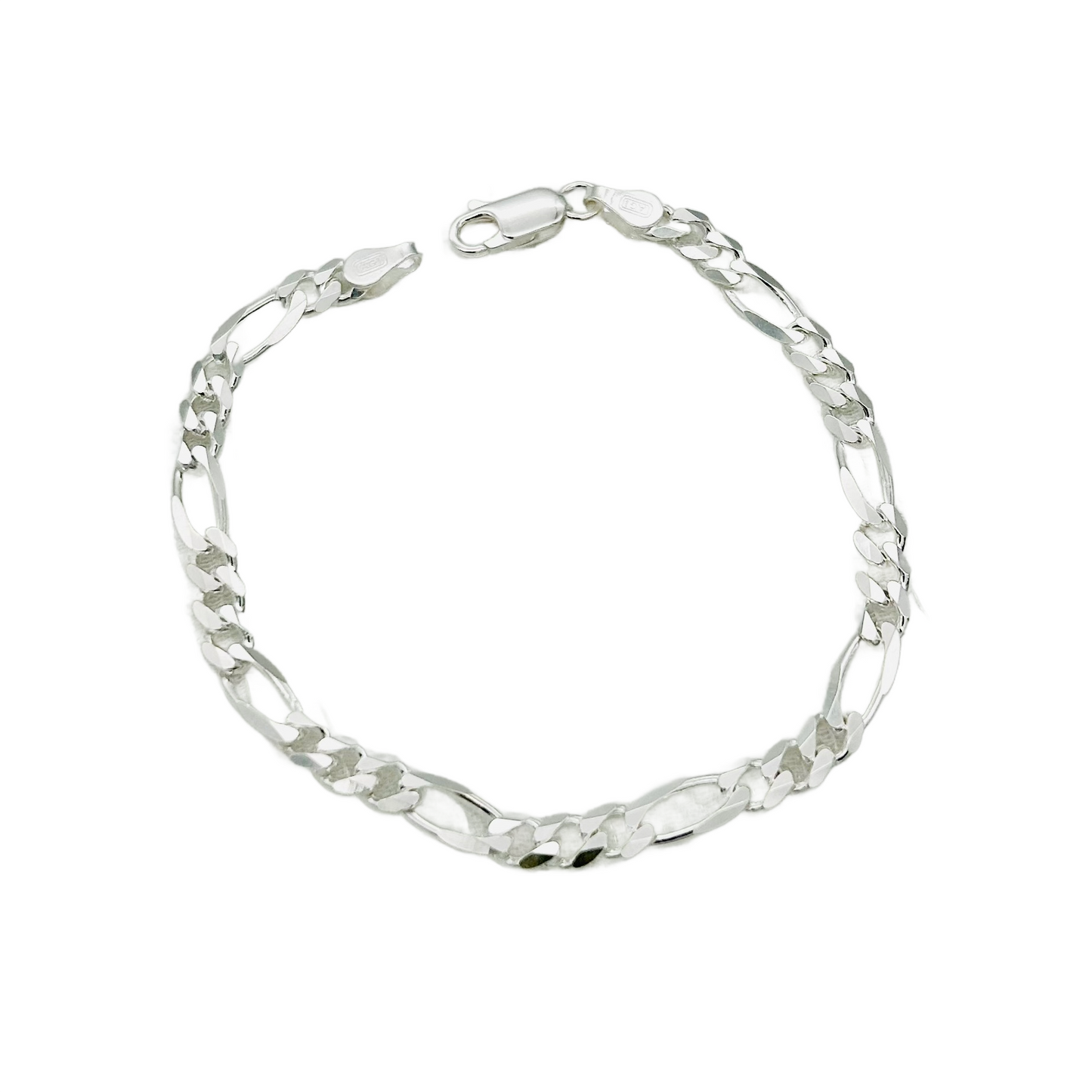 S1723BL Flat Figaro Bracelet 4.7mm. X 7"