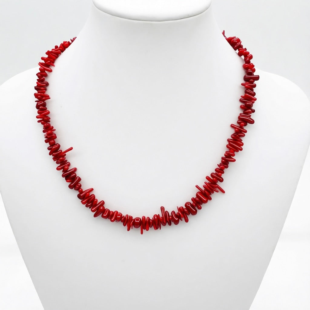 ST1992NL Red Coral Necklace 18"