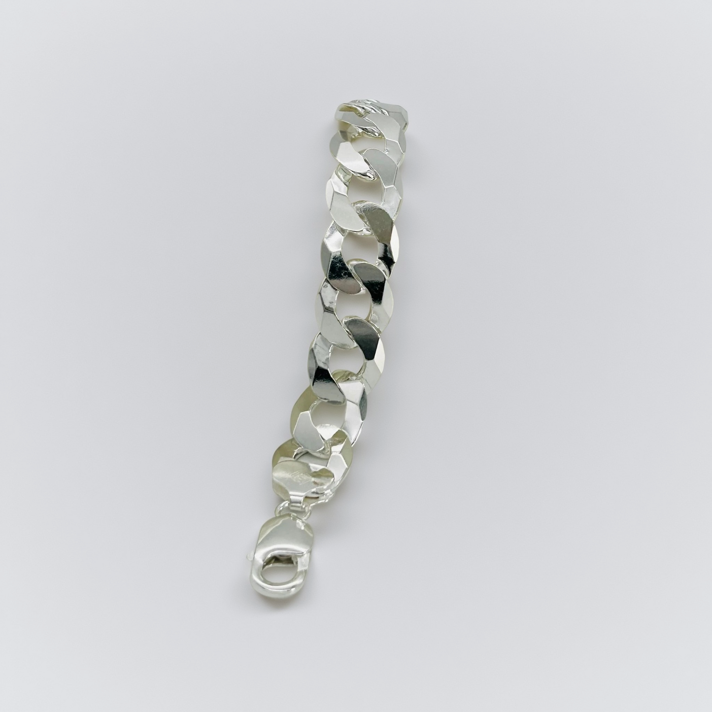 S1876BL Flat Curb Link Bracelet 14mm. X 8"