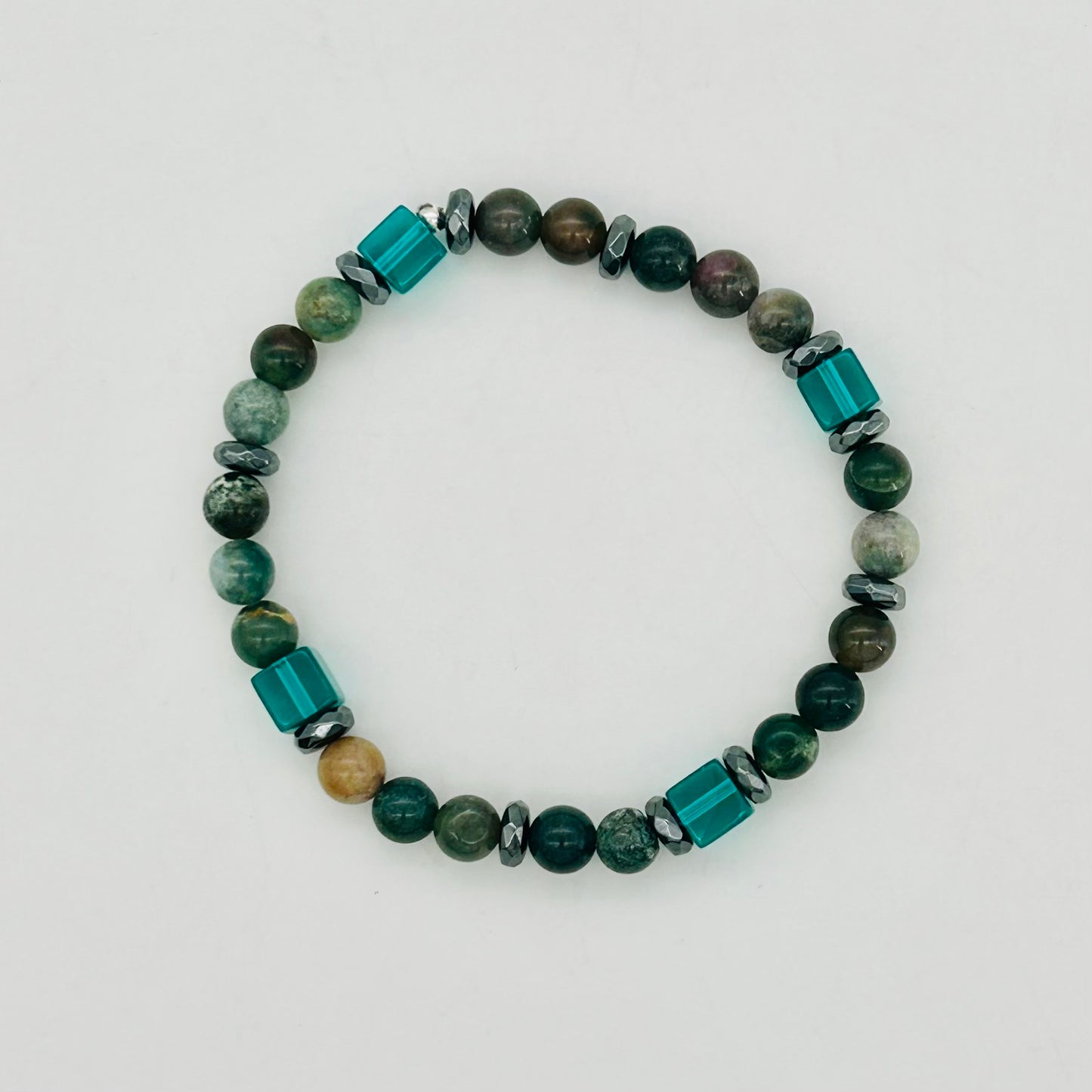ST1978 Green Jasper Bracelet 7"
