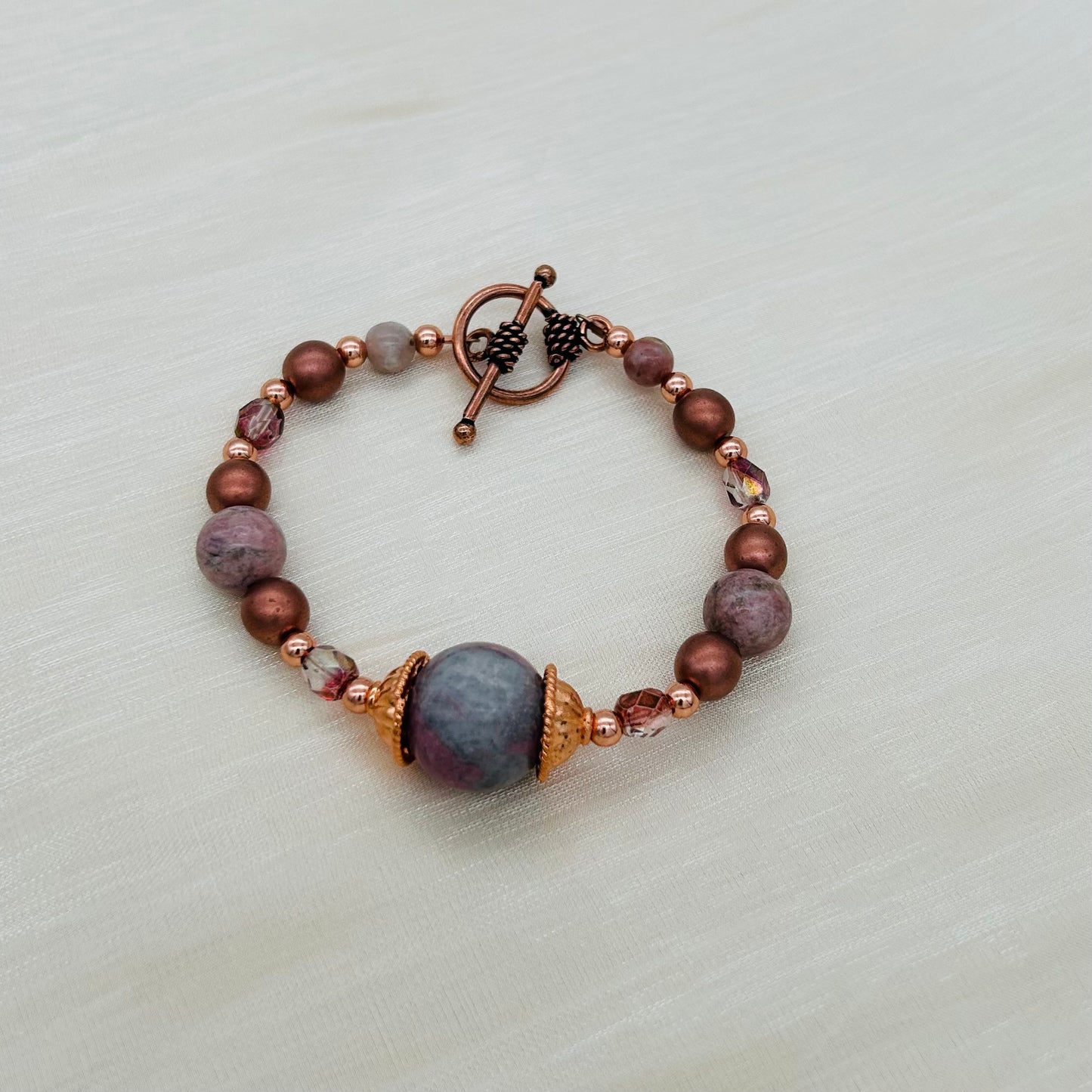 CO19 Rhodonite Bracelet 7.5"