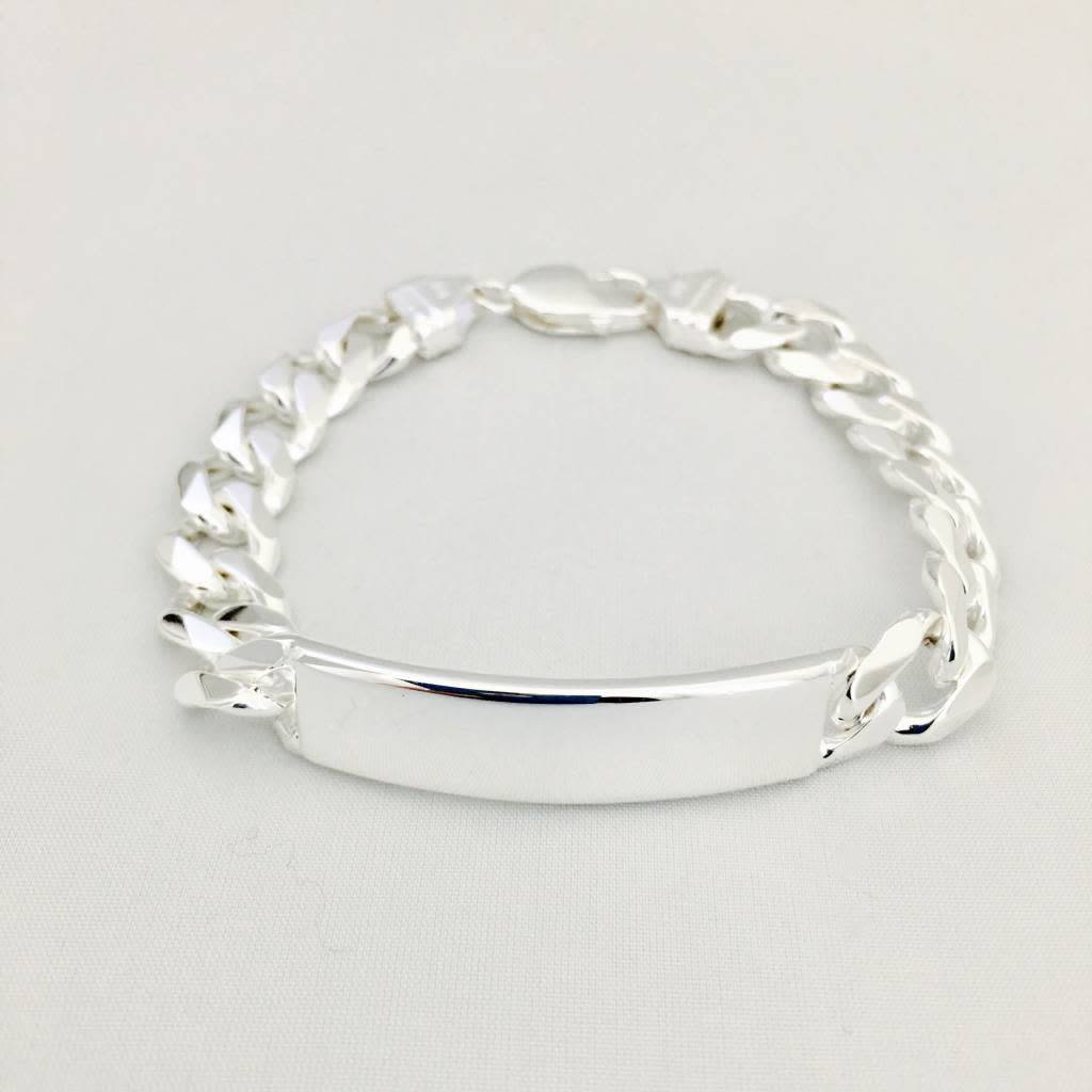 S1085BL Curb ID Bracelet 10mm. X 9"