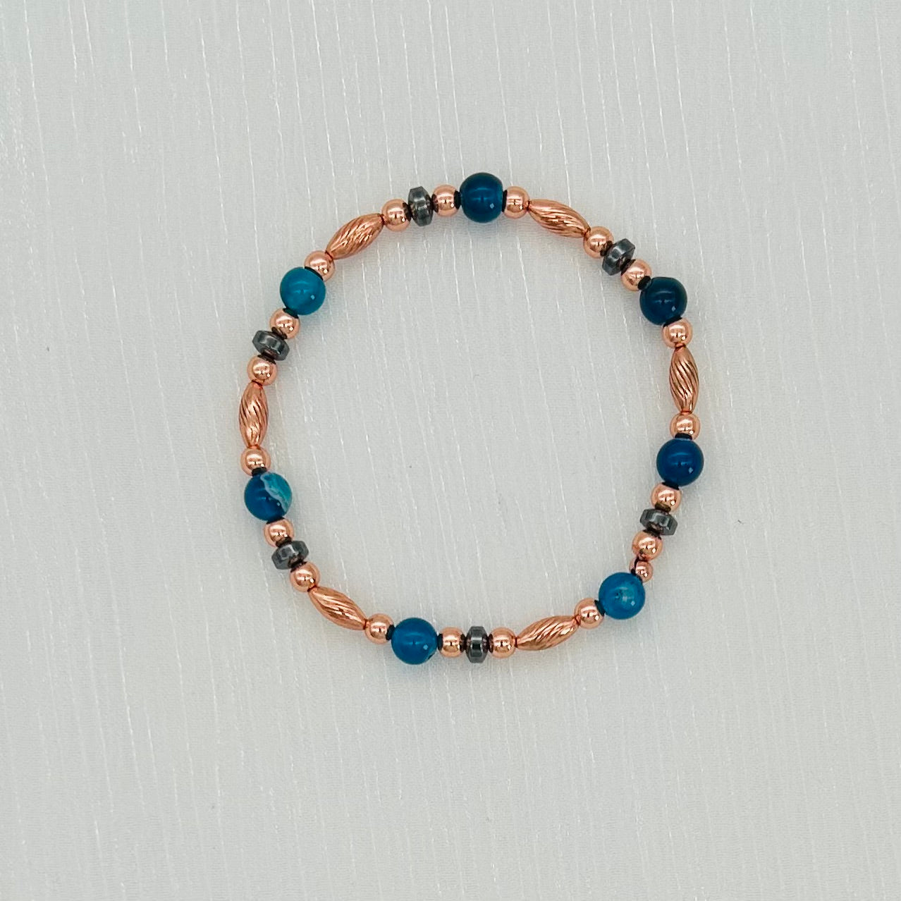 CO20 Blue Agate Bracelet 7"