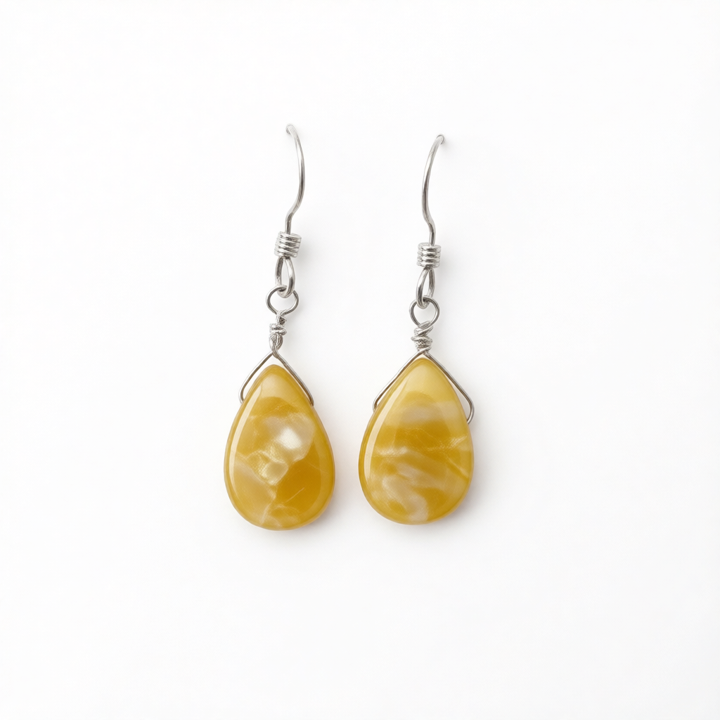 SH1026 MOP Earrings Yellow