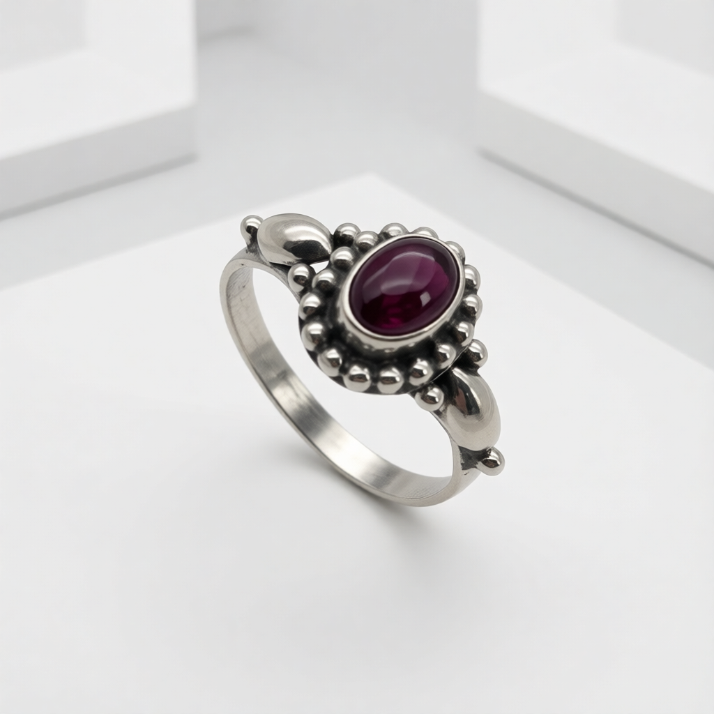 ST1206 Garnet Ring #6