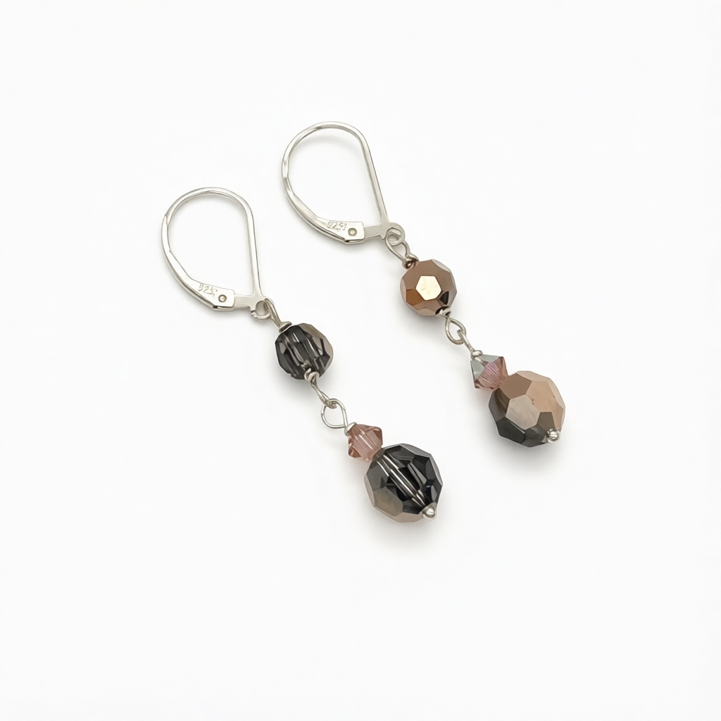 C1495 Swarovski® Rose Gold Earrings