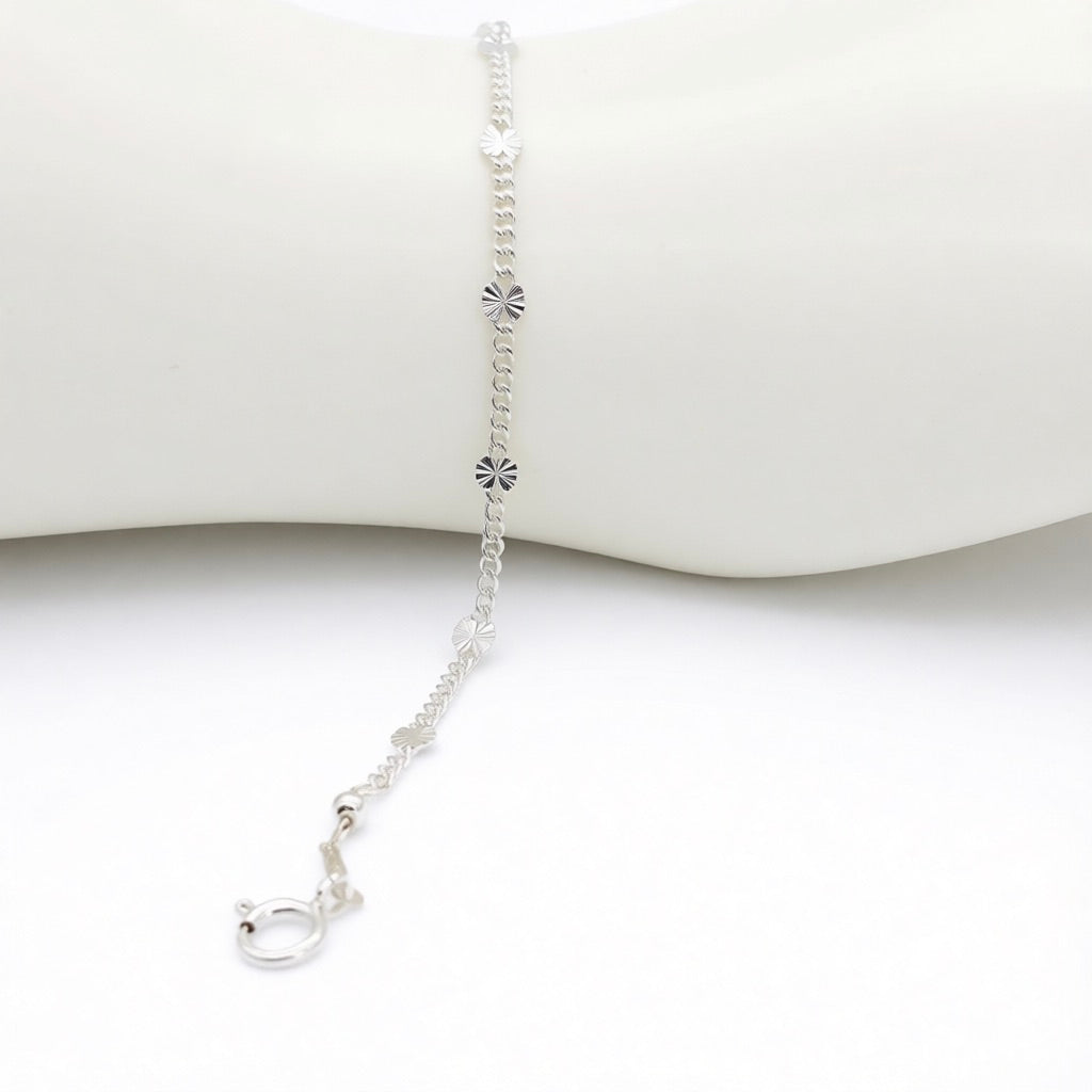 S1929BL Curb star Bracelet 2.1mmx7"