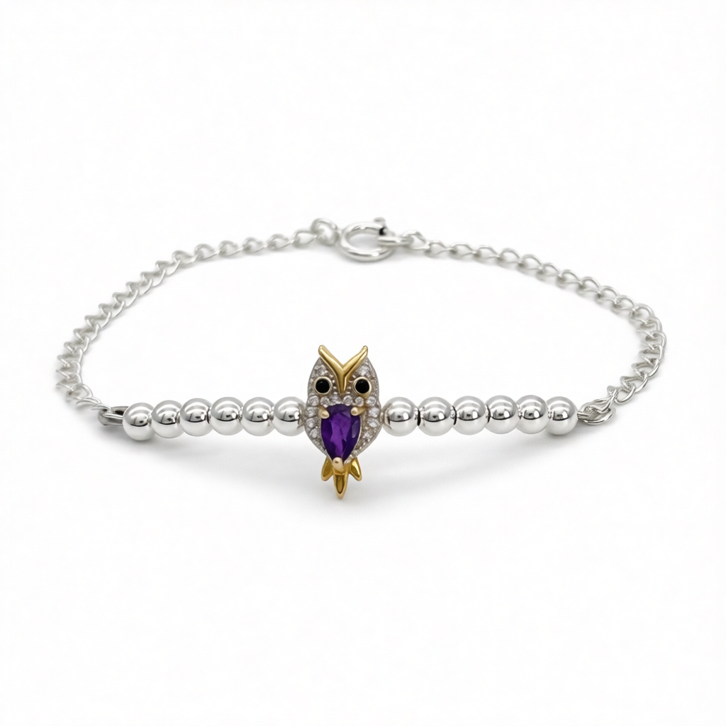 Z1936 Owl Bracelet 7"