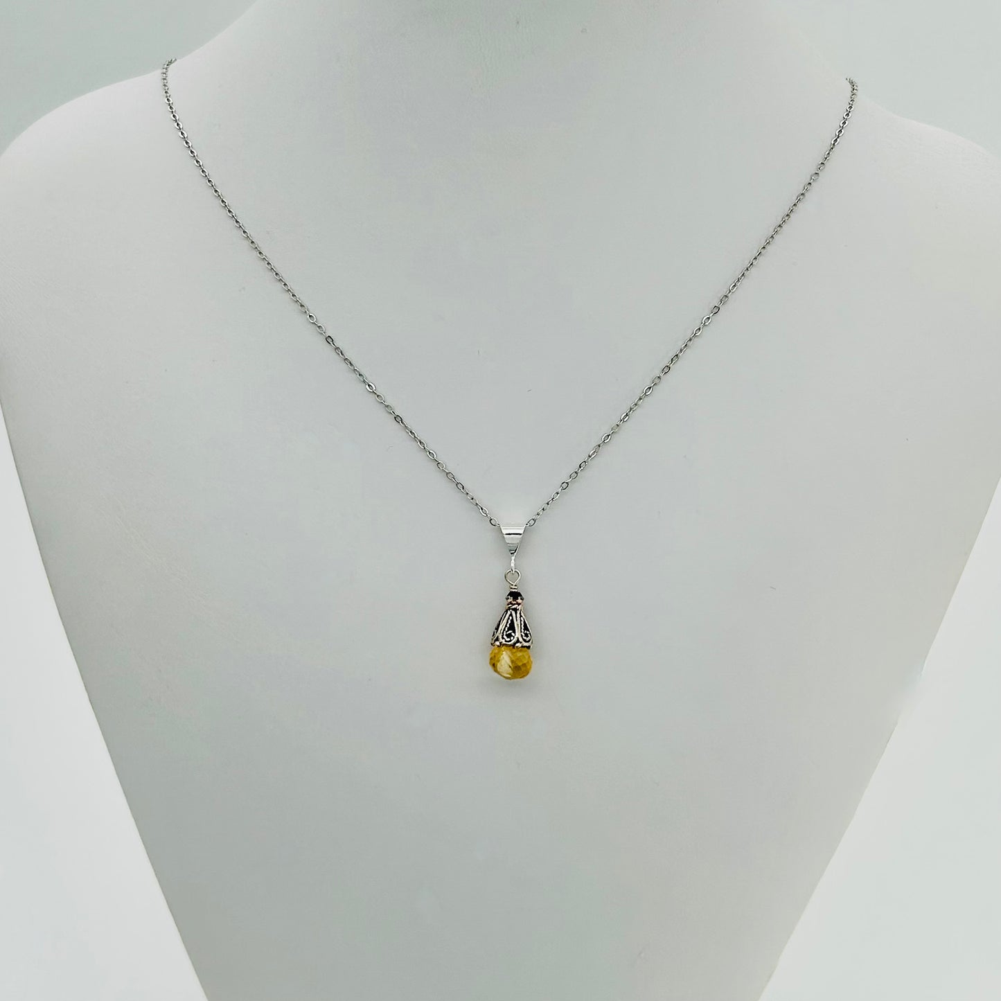 ST1980 Citrine Necklace 18"