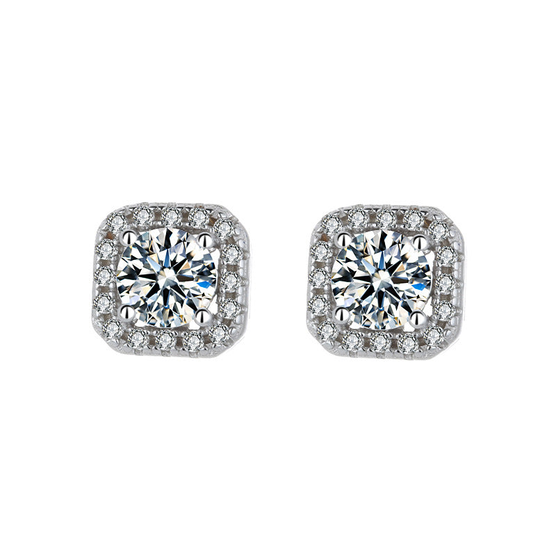 Z1877 Clear Square Earrings
