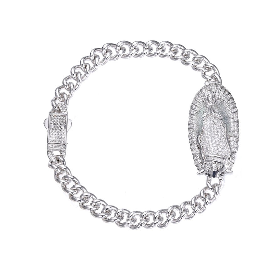 Z1868BL Virgin Mary Bracelet 8"