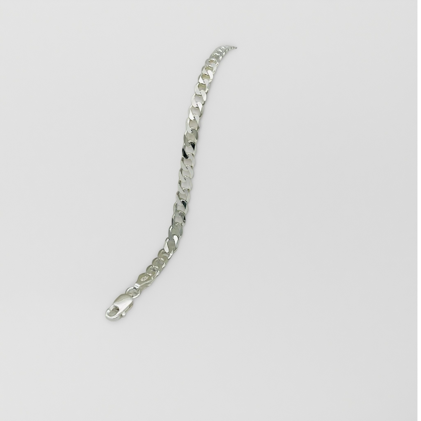 S1866 Flat Curb Link Bracelet 4mm. X 6"