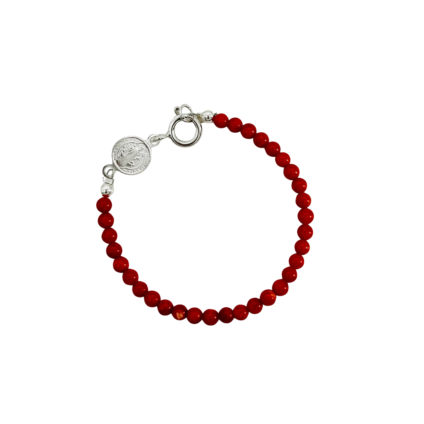 CH998 Dyed Red Bamboo Coral Bracelet 5.5"