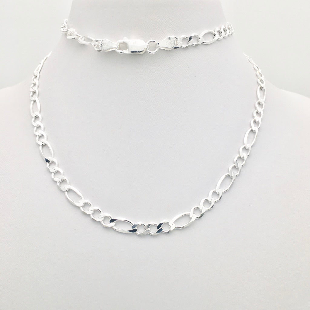 S1424CH Super Flat Figaro Chain 7mm. X 22"