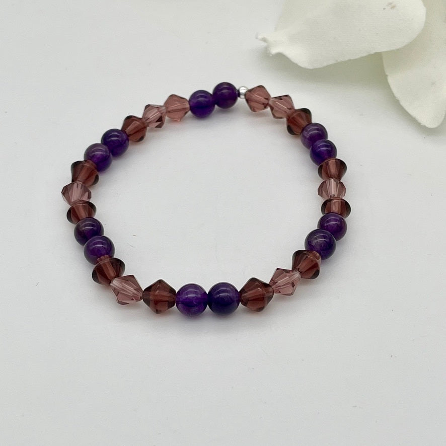 ST1504BL Amethyst Bracelet 7"