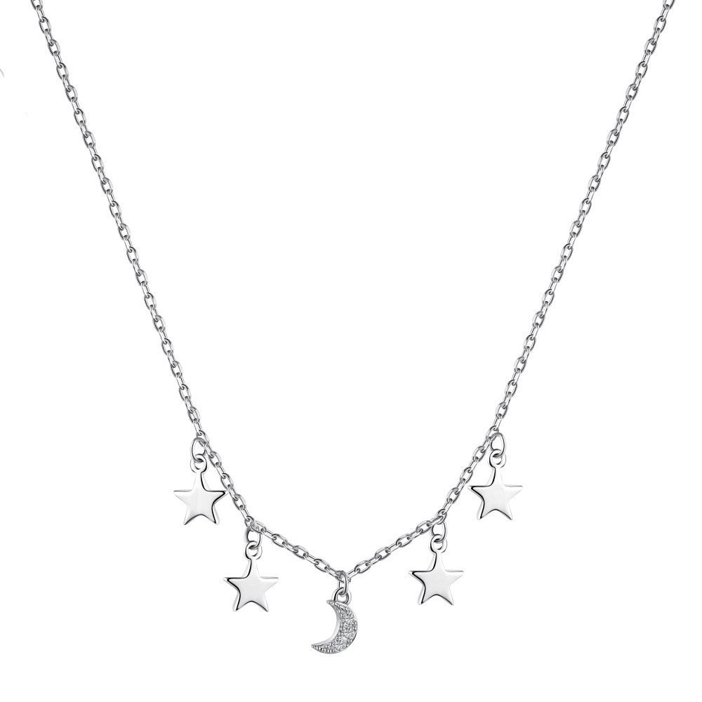 S1743 Moon & Stars Necklace 18"