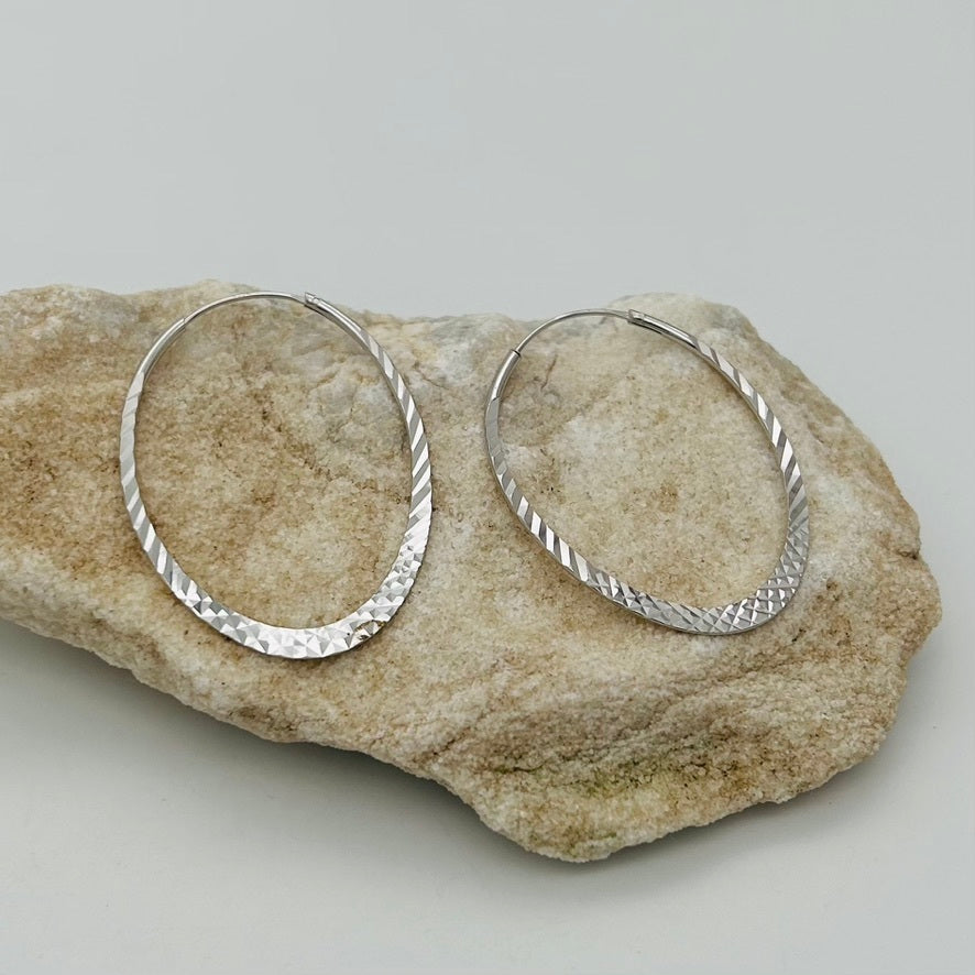 S1799 Oval Hoop Earrings