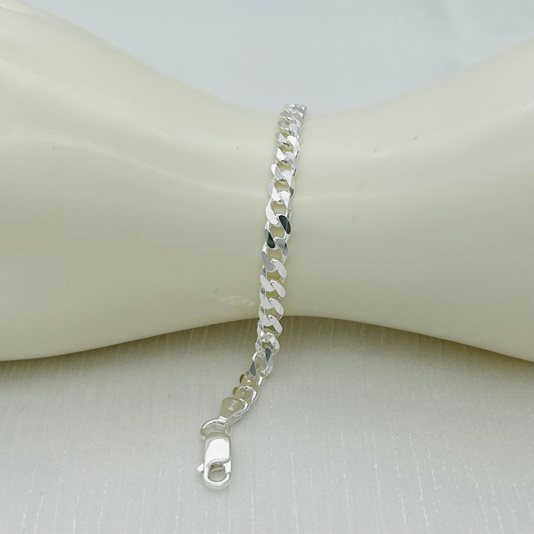 S1099BL Curb Link Bracelet 5mm. X 7"