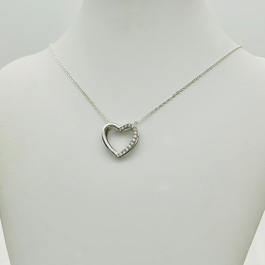 Z1842NL Heart Slide Necklace 18"
