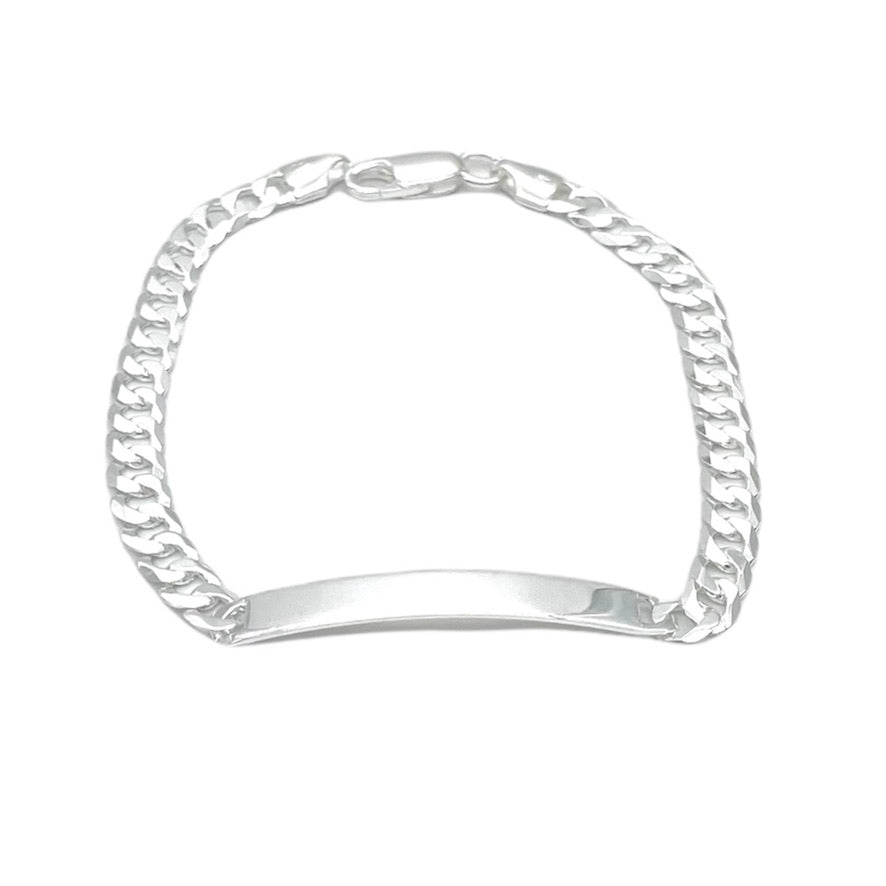 S1654BL Curb ID Bracelet 8mm. X 8"