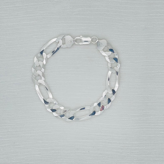 S1781BL Flat Figaro Bracelet 11mm. X 8"