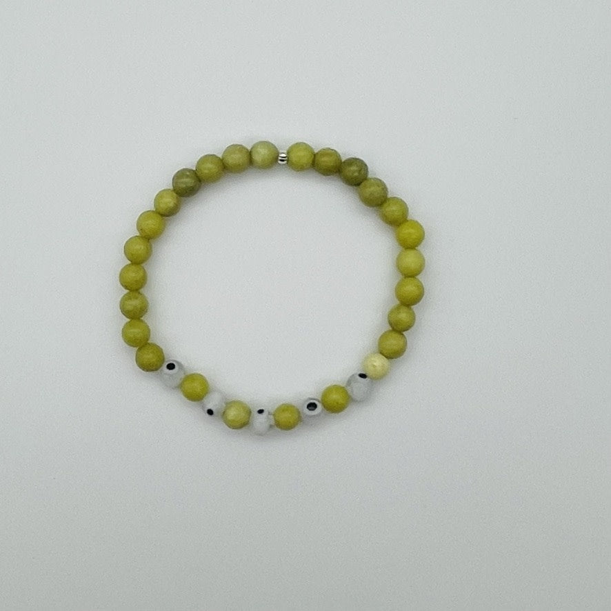ST1754BL Mountain Jade Eyes Bracelet 7"