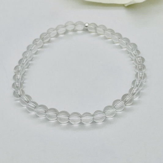 ST967BL Rock Crystal Bracelet 6mmx7"