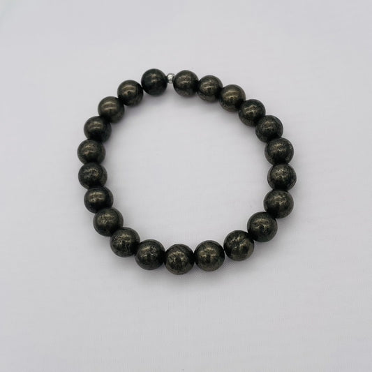 ST1562BL Pyrite Bracelet 8mm.X7"