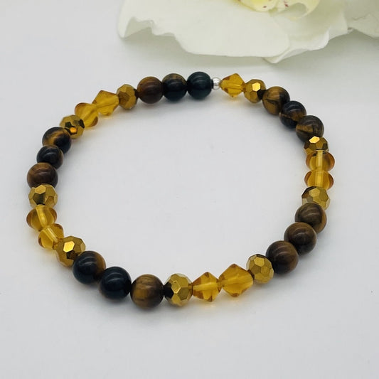 ST1504BL Tiger Eye Bracelet 8"