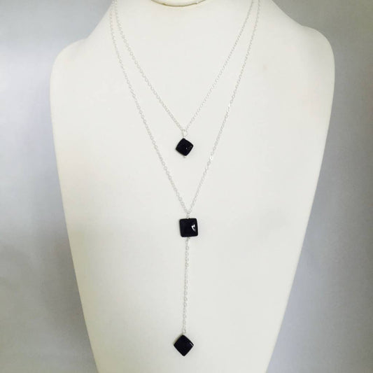 ST1157 Onyx Necklace 20"