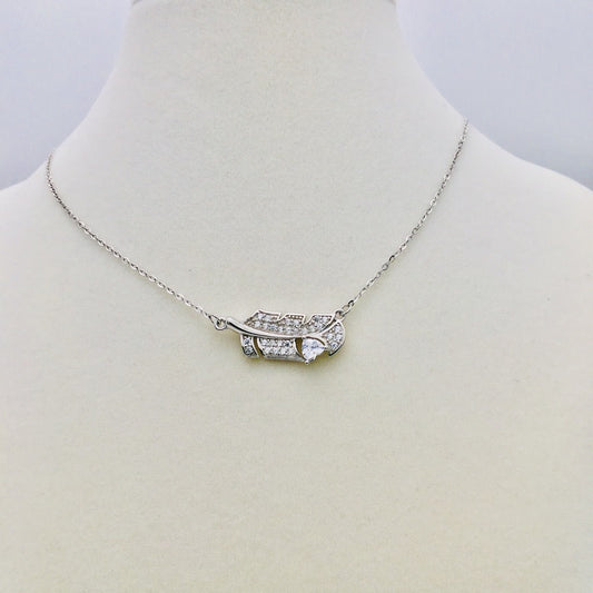 Z1434 Feather Necklace 18"