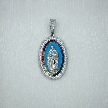 Z1851P Virgin Mary Pendant 60mm. x 30mm.