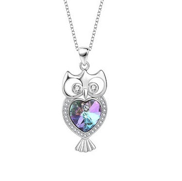 C1351SW Owl Necklace 18"