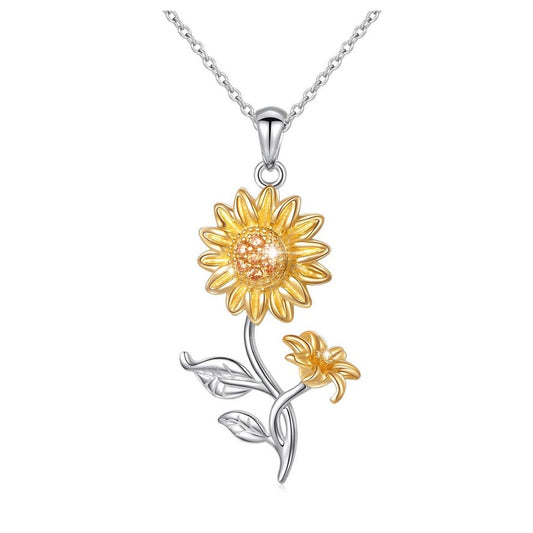 Z1795NL Sunflower Necklace 18"