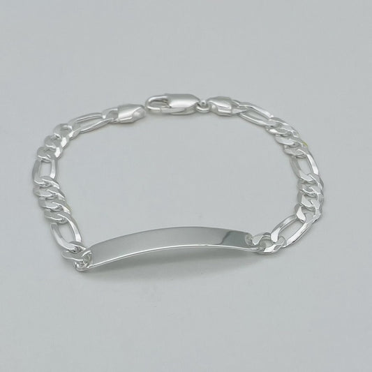 S1706BL Flat Figaro ID Bracelet  6.5mm. X 7"