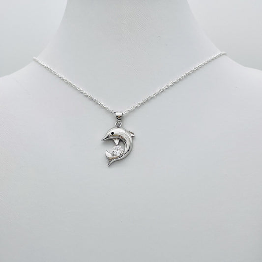 Z1379NL Dolphin Necklace 18"