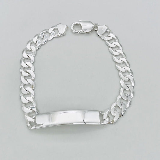 S1651BL Flat Curb ID Bracelet 10mm. X 8"