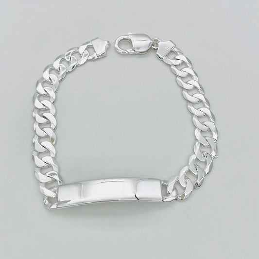 S1651BL Flat Curb ID Bracelet 10mm. X 9"