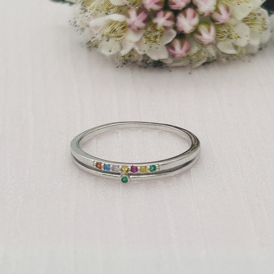 Z1797R Colorful Happy Ring