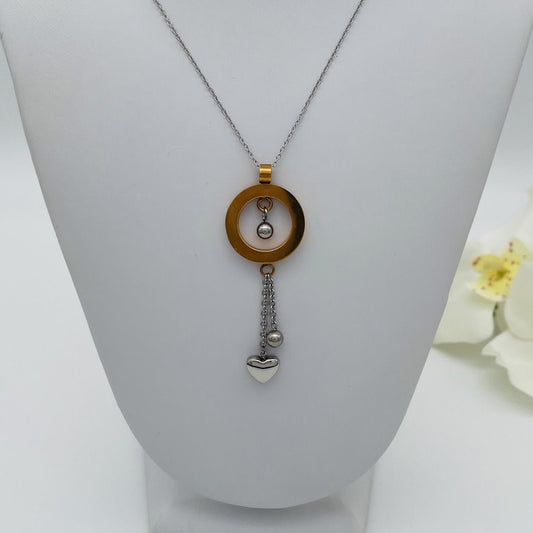 SS1251NL 2 Tone Necklace 26"