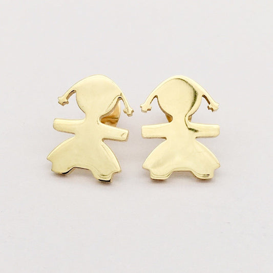 SS1369 Gold Plated Girl Earrings Final Sale