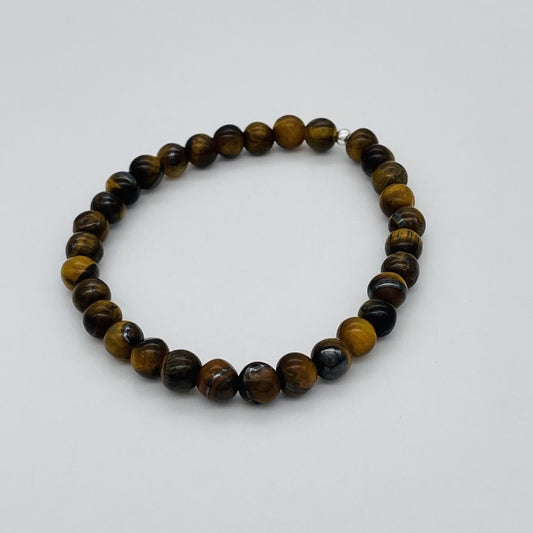 ST1023BL Tiger Eye Bracelet  6mm.x8"