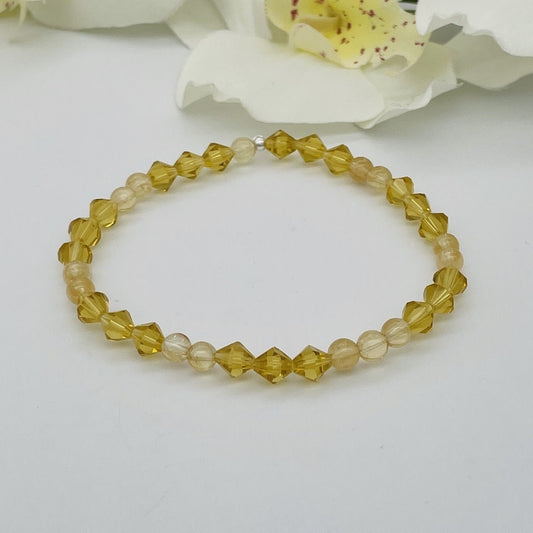 ST1504BL Citrine Bracelet  8"